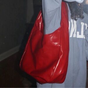 Coach Red Leather Shoulder Bag